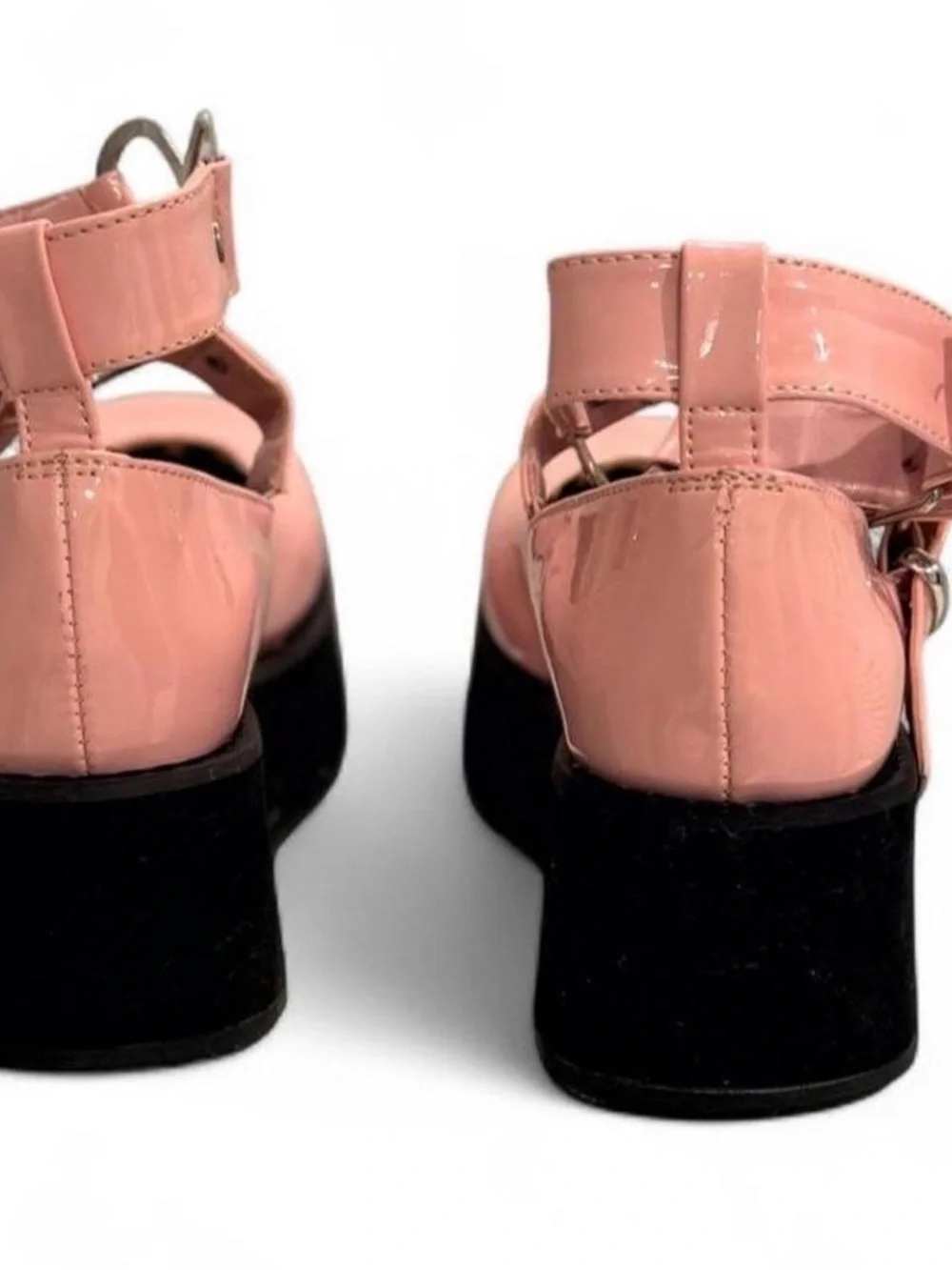 Demonia Sprite-02 Baby Pink Patent Platform Mary Janes Size 6